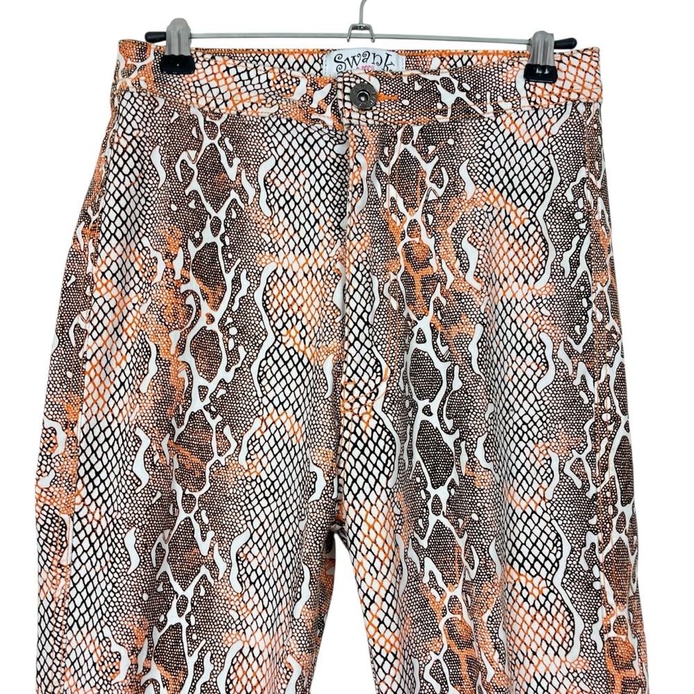 Swank A PoshStatement Snakeskin Print Pants Size L | Stretchy Skinny Fit - Picture 2 of 8